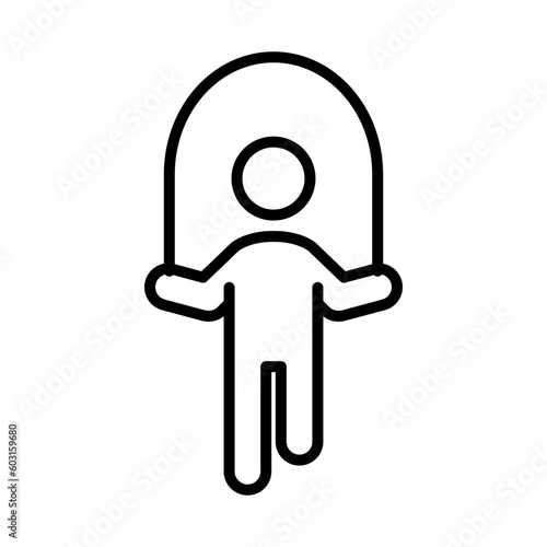 jump rope icon, jump rope simple vector icon