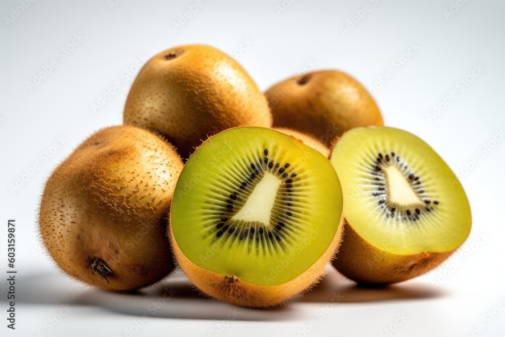 Fototapeta premium juicy kiwis on a white background