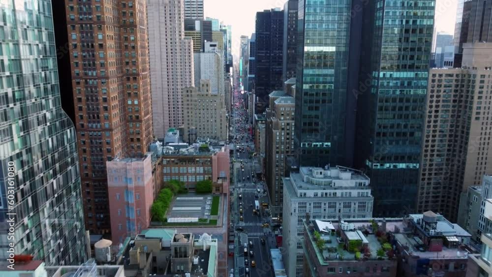 New York street aerial view 