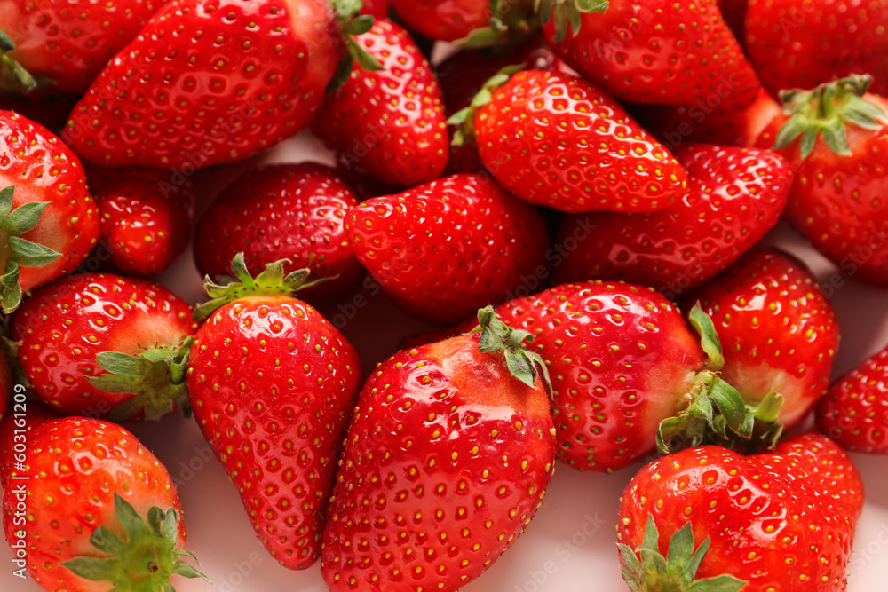Texture of fresh strawberries as background Texture of fresh strawberries as background