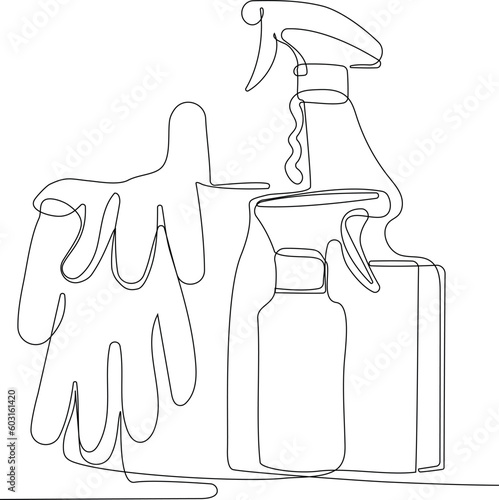 Home cleaning service landing page design concept, illustration of janitors with cleaning tools. Vector illustration