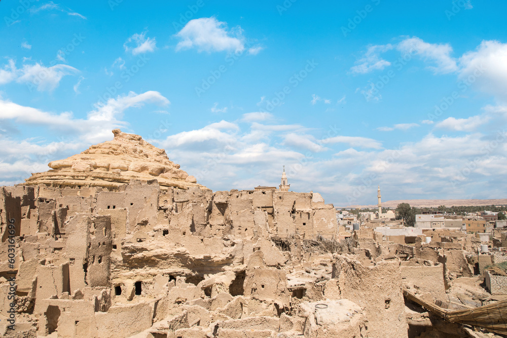 Beautiful view of the Old town of Siwa Oasis in Siwa, Egypt