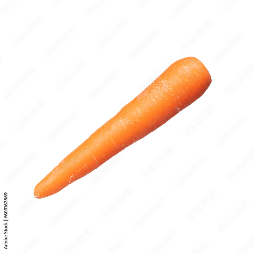 Carrot fresh full length fly in air. Beta Carotene orange color in Carrot is good health. Natural raw surface of carrot with root. White background isolated, high speed shutter Carrot fresh full length fly in air. Beta Carotene orange color in Carrot is good health. Natural raw surface of carrot with root. White background isolated, high speed shutter