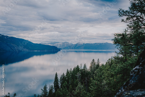 lake and mountains