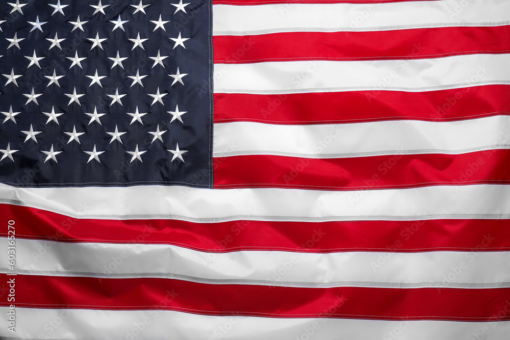 Fototapeta premium National flag of USA as background, closeup