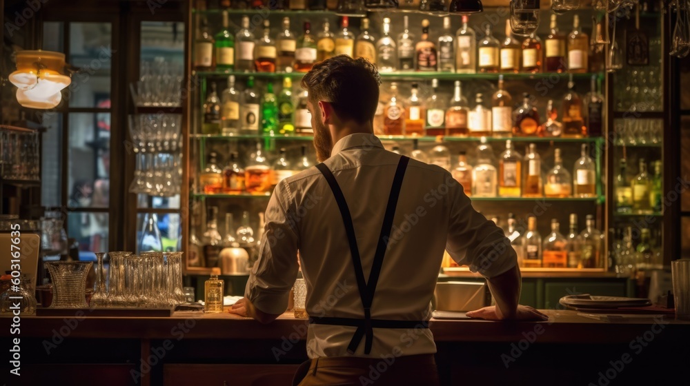 bar owner managing the establishment generative ai