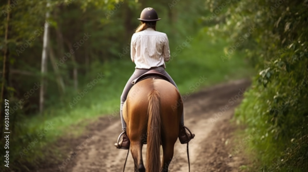 horse trainer working with a horse. generative ai horse trainer working with a horse. generative ai