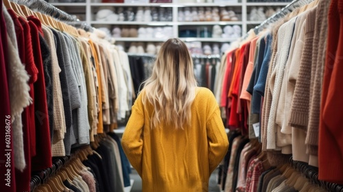 personal shopper selecting clothing for a client generative ai