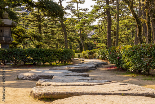 Tamamo Park, or Takamatsu Castle Park in Takamatsu City, Kagawa Prefecture, Japan