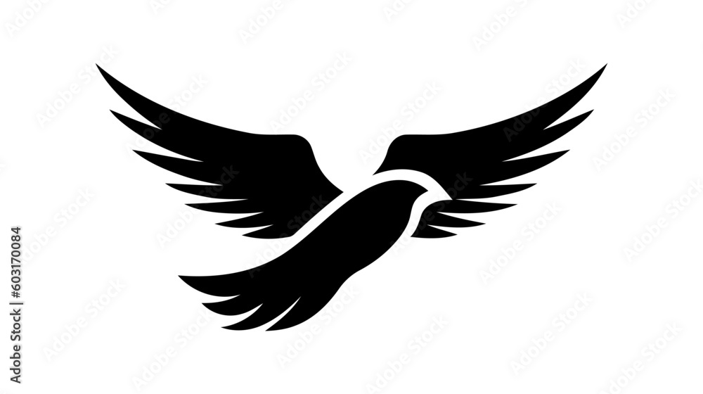 Flying Wings Bird Logo abstract design vector template. Vector illustration. Flying Wings Bird Logo abstract design vector template. Vector illustration.