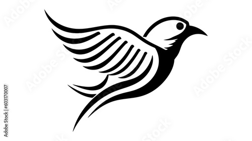 Flying Wings Bird Logo abstract design vector template. Vector illustration.
