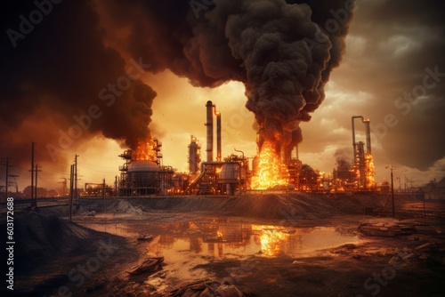 Devastating Oil Plant Disaster Unleashed, Generative AI