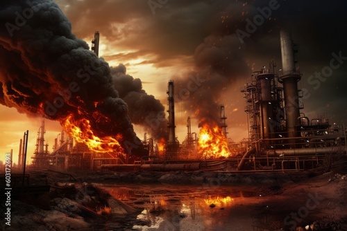 Devastating Oil Plant Disaster Unleashed, Generative AI