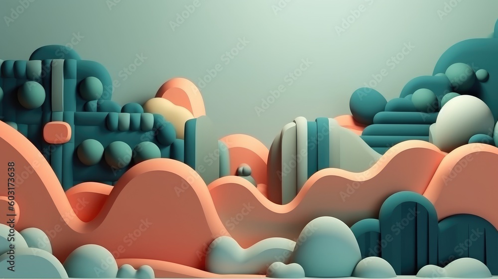 Obraz premium 3d shape abstract modern minimal background. generative ai