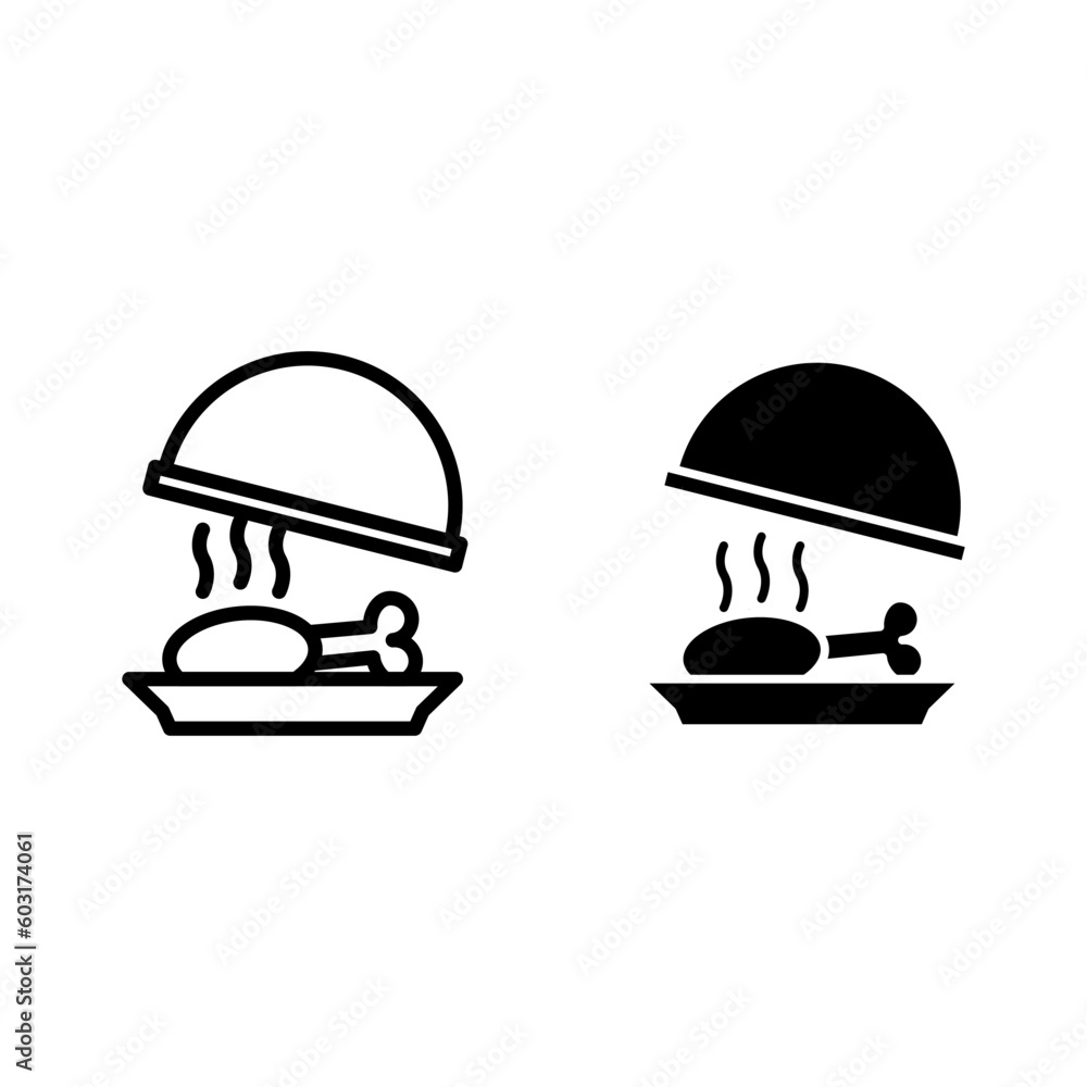 Cloche icon vector illustration logo template for many purpose. Isolated on white background. Cloche icon vector illustration logo template for many purpose. Isolated on white background.