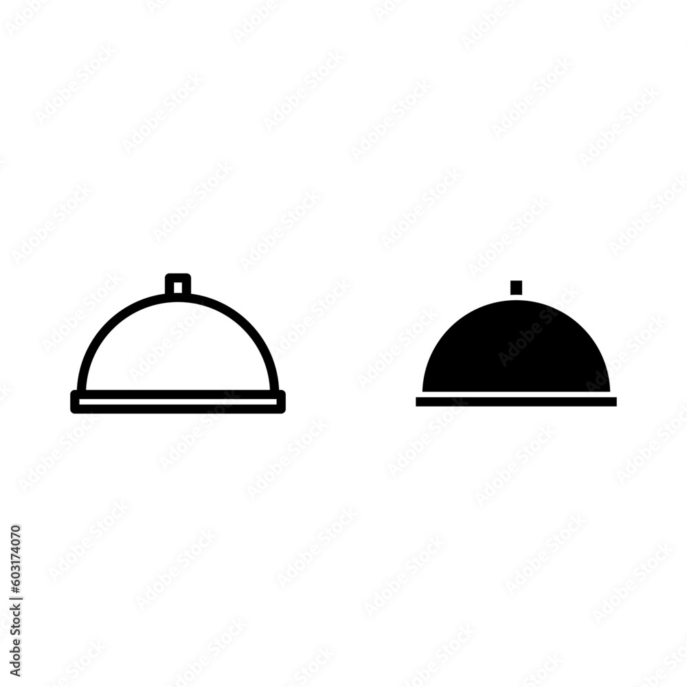 Cloche icon vector illustration logo template for many purpose. Isolated on white background. Cloche icon vector illustration logo template for many purpose. Isolated on white background.
