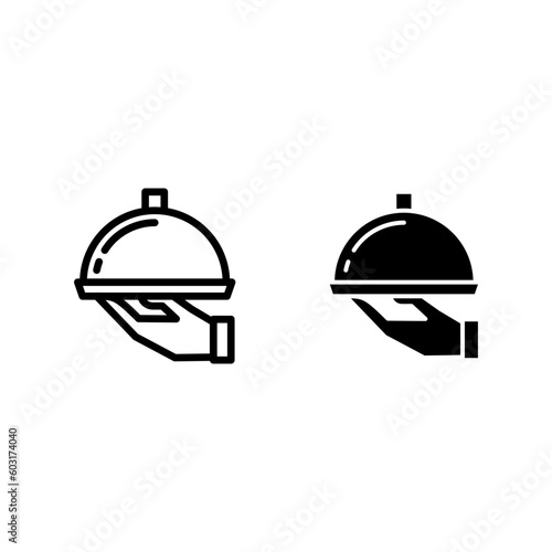 Cloche icon vector illustration logo template for many purpose. Isolated on white background.