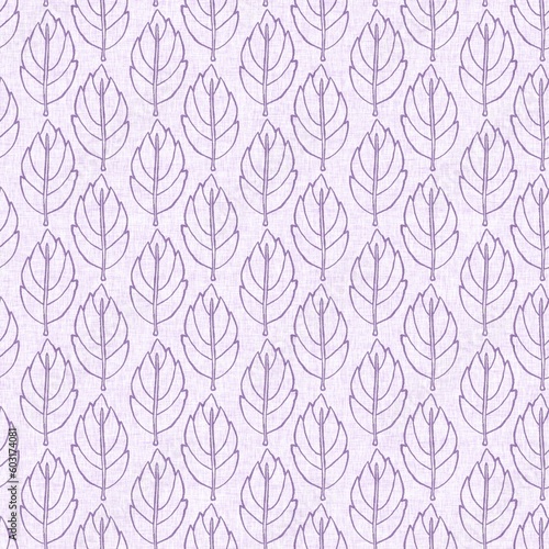 Gender neutral purple botanical foliage seamless raster background. Simple whimsical 2 tone pattern. Kids floral nursery wallpaper or scandi all over print.