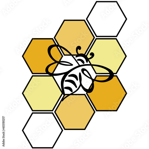 bee and honeycomb
