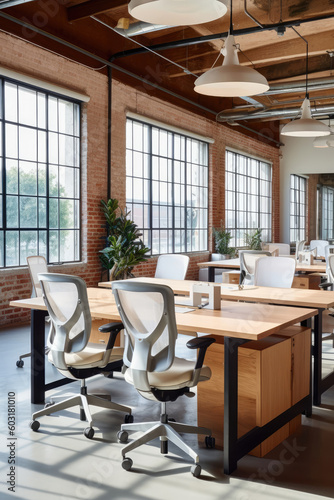 modern co-working spaces  dynamic open workspace that promotes flexibility and collaboration