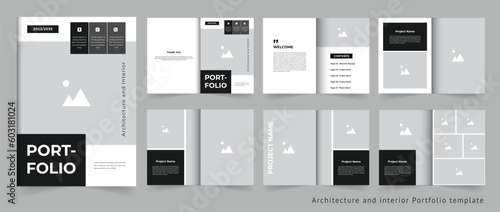 Portfolio template design Modern architecture and interior portfolio template