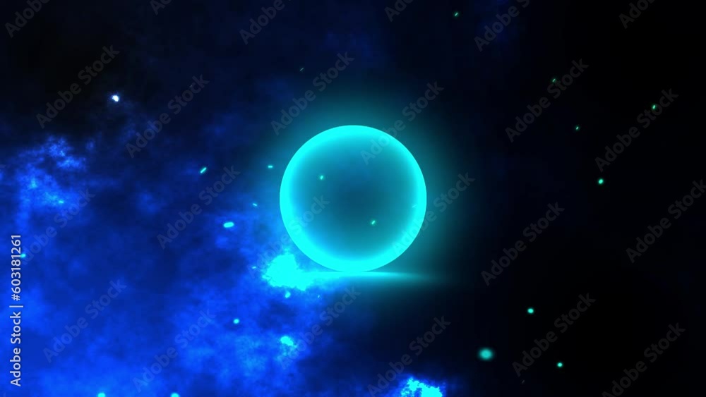 Sound wave pattern of 3d abstract blue light particles on blue gradient background, Sound spectrum dance, sound wave animation Sound wave pattern of 3d abstract blue light particles on blue gradient background, Sound spectrum dance, sound wave animation
