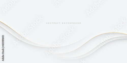 White abstract background with golden lines