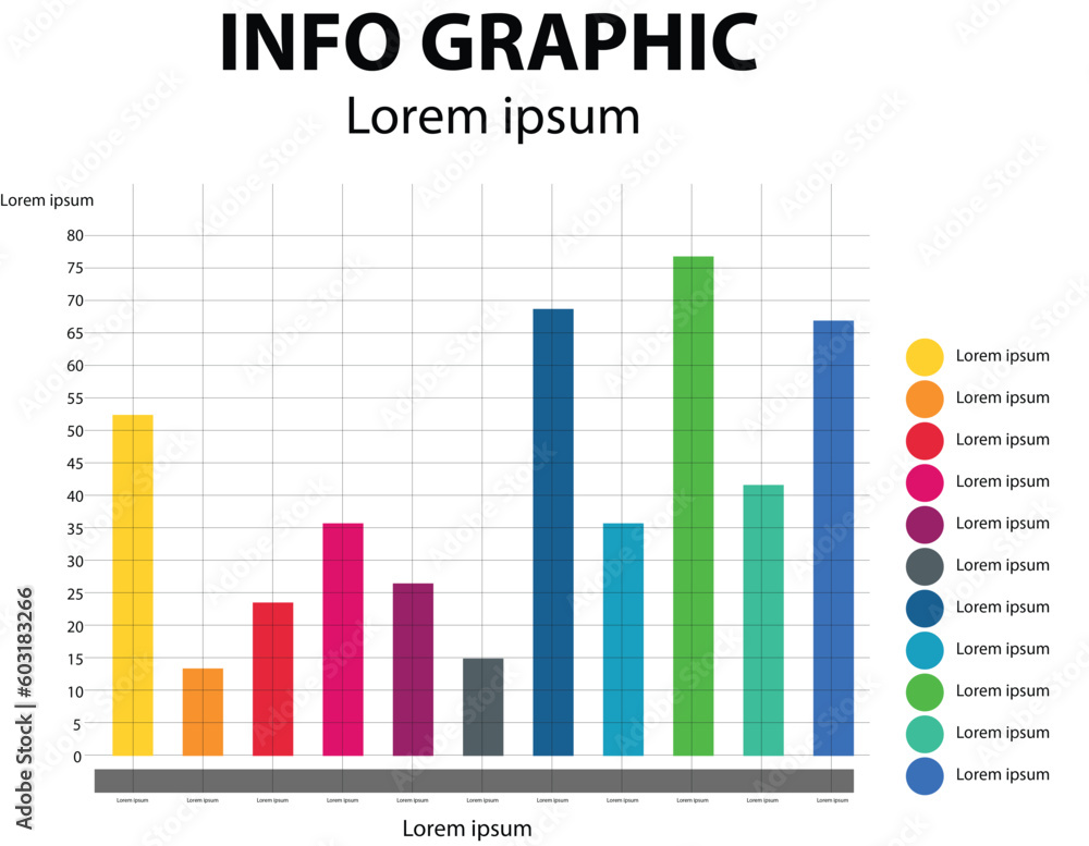 vector bar graph for presentation organization income expenditure Art & Illustration