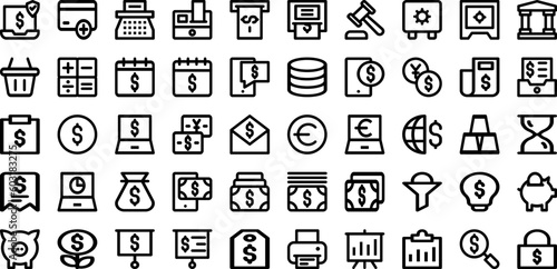 Set Of Payments Icons Collection Isolated Silhouette Solid Icons Including Phone, Mobile, Money, Finance, Business, Smartphone, Payment Infographic Elements Logo Vector Illustration
