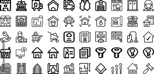 Set Of Estate Icons Collection Isolated Silhouette Solid Icons Including Investment  Property  Estate  Real  Business  House  Home Infographic Elements Logo Vector Illustration