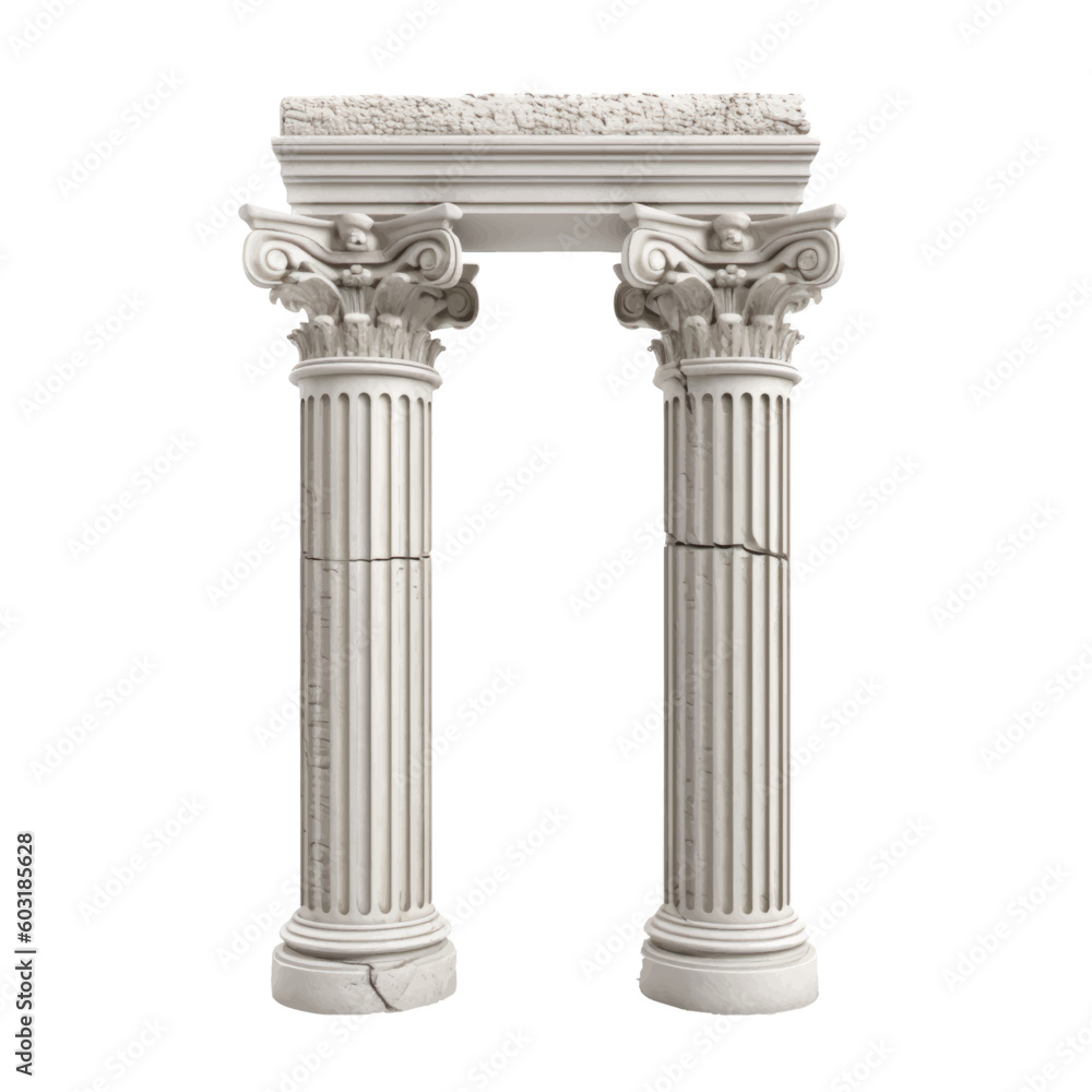 Greek roman column isolated Greek roman column isolated