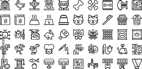 Set Of Animals Icons Collection Isolated Silhouette Solid Icons Including Wildlife, Illustration, Character, Animal, Cartoon, Cute, Set Infographic Elements Logo Vector Illustration