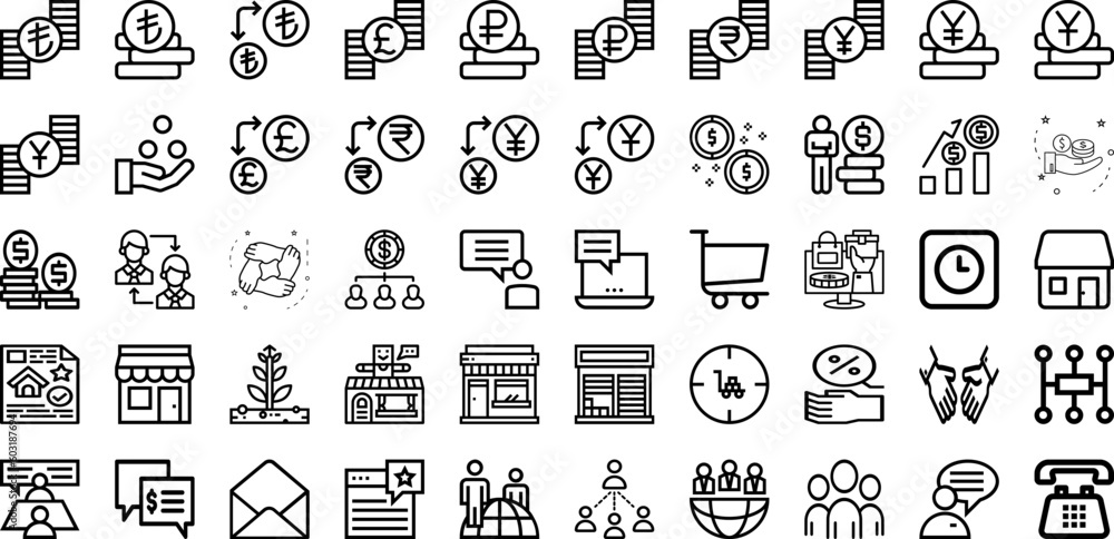 Set Of Business Icons Collection Isolated Silhouette Solid Icons Including Success, Corporate, Business, Technology, Office, Teamwork, Strategy Infographic Elements Logo Vector Illustration