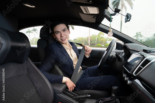 Young Asian business man with car © Timeimage