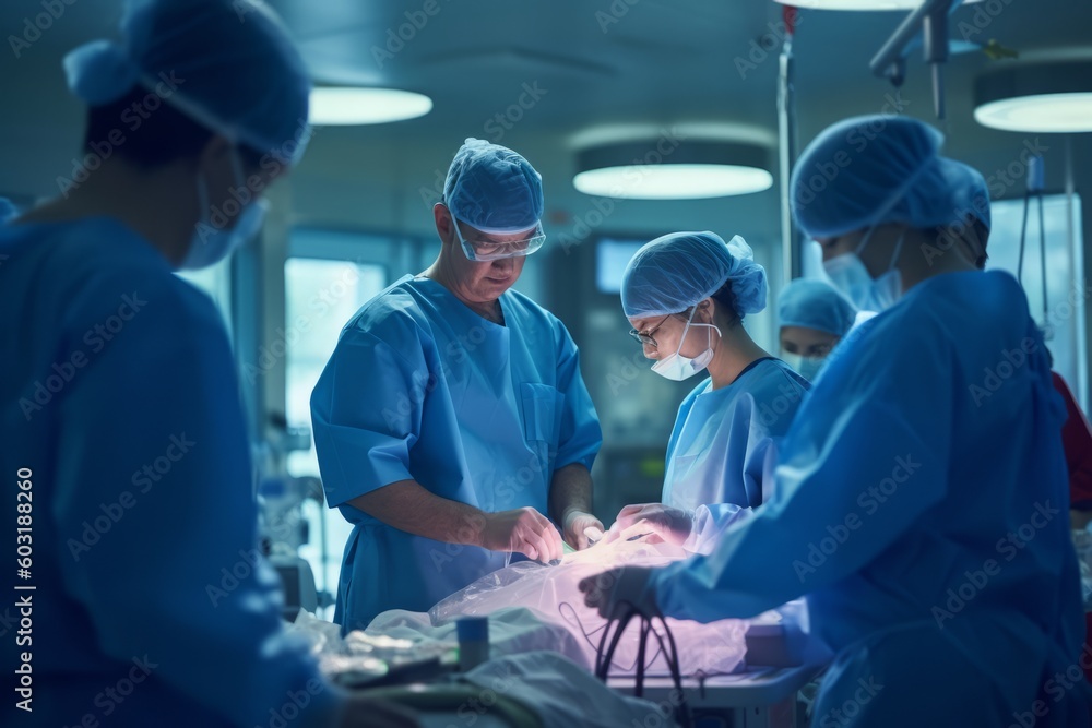 Obraz premium surgeons operating at a table