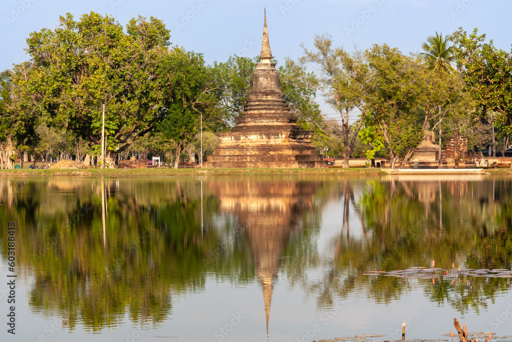 Lake and stupas