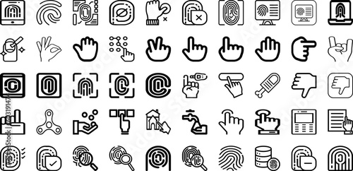 Set Of Finger Icons Collection Isolated Silhouette Solid Icons Including Isolated  Vector  Sign  Icon  Point  Hand  Finger Infographic Elements Logo Vector Illustration