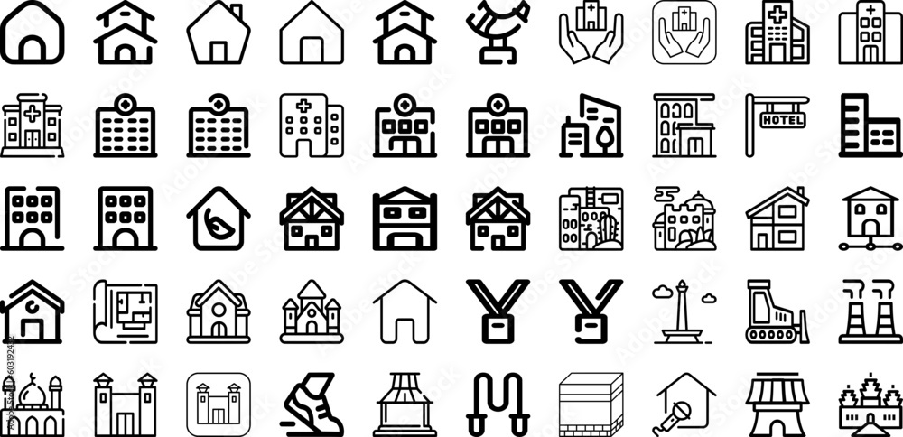 Set Of Build Icons Collection Isolated Silhouette Solid Icons Including Business, Vector, Concept, Design, Work, Build, Development Infographic Elements Logo Vector Illustration