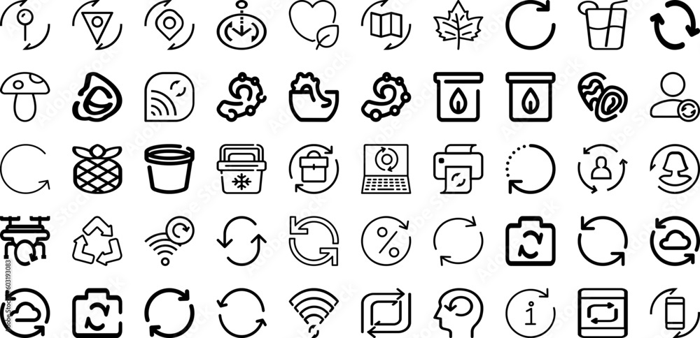 Set Of Fresh Icons Collection Isolated Silhouette Solid Icons Including Air, Wind, Design, Illustration, Fresh, Background, Vector Infographic Elements Logo Vector Illustration