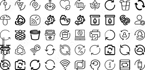 Set Of Fresh Icons Collection Isolated Silhouette Solid Icons Including Air, Wind, Design, Illustration, Fresh, Background, Vector Infographic Elements Logo Vector Illustration