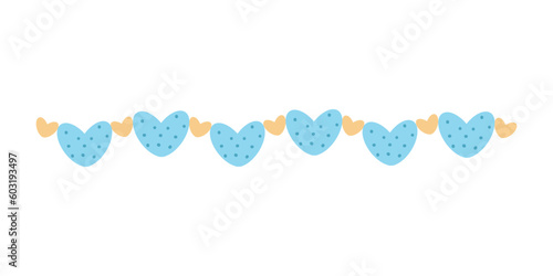 Heart String Element Decoration for valentines, women, mother day greeting invitation graphic design.