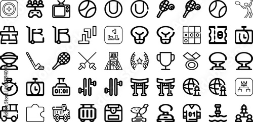 Set Of Game Icons Collection Isolated Silhouette Solid Icons Including Digital, Computer, Video, Play, Gamer, Game, Technology Infographic Elements Logo Vector Illustration