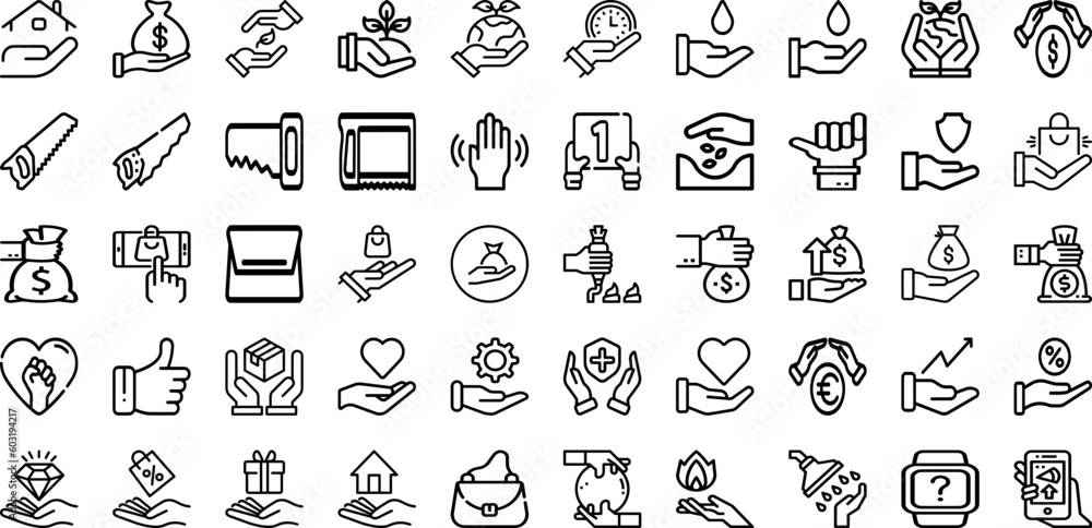 Set Of Hand Icons Collection Isolated Silhouette Solid Icons Including White, Business, Touch, Hand, Isolated, Hold, Woman Infographic Elements Logo Vector Illustration