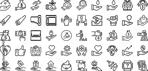 Set Of Hand Icons Collection Isolated Silhouette Solid Icons Including White  Business  Touch  Hand  Isolated  Hold  Woman Infographic Elements Logo Vector Illustration
