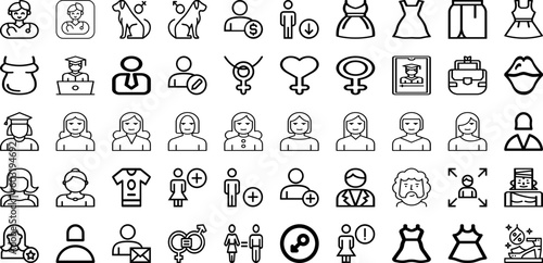 Set Of Male Icons Collection Isolated Silhouette Solid Icons Including Person, Adult, Business, Man, Isolated, Male, Young Infographic Elements Logo Vector Illustration