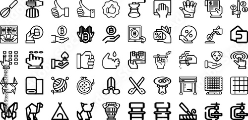 Set Of Hand Icons Collection Isolated Silhouette Solid Icons Including Touch  Woman  Isolated  Business  Hold  Hand  White Infographic Elements Logo Vector Illustration