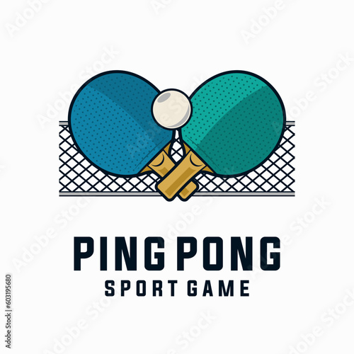 table tennis sport vector template. ping pong ball club graphic illustration.