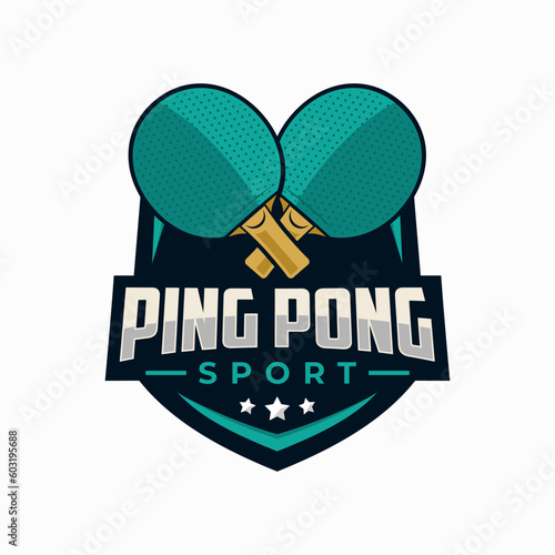 table tennis sport vector template. ping pong ball club graphic illustration.