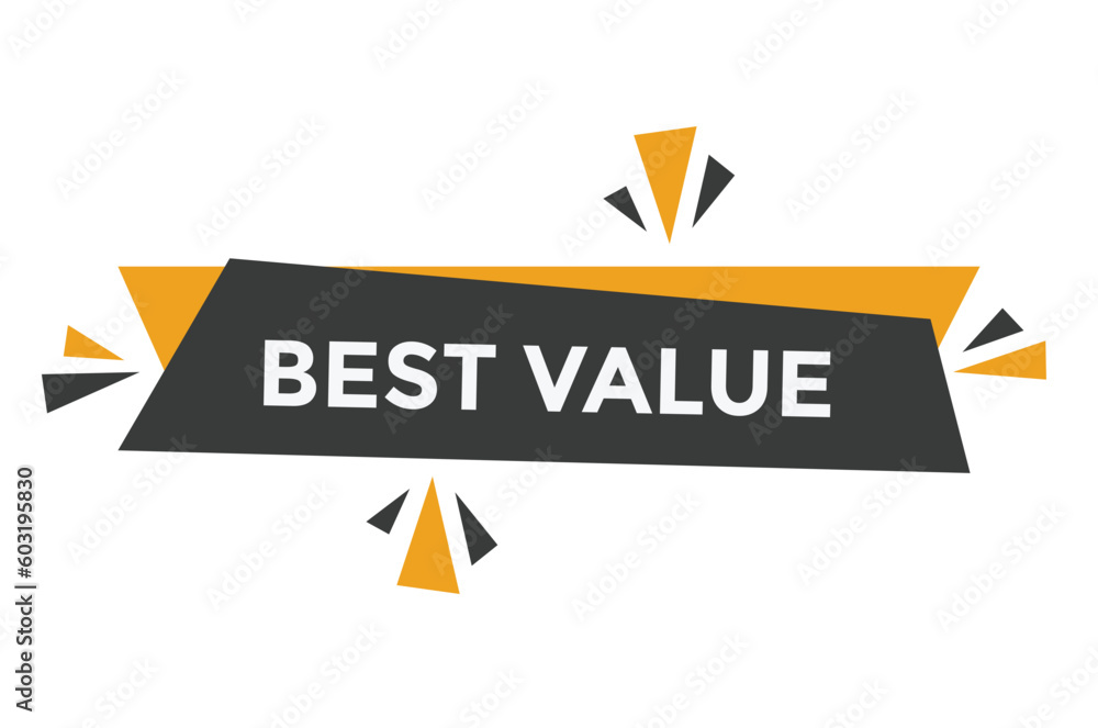 Best value button web banner templates. Vector Illustration 
