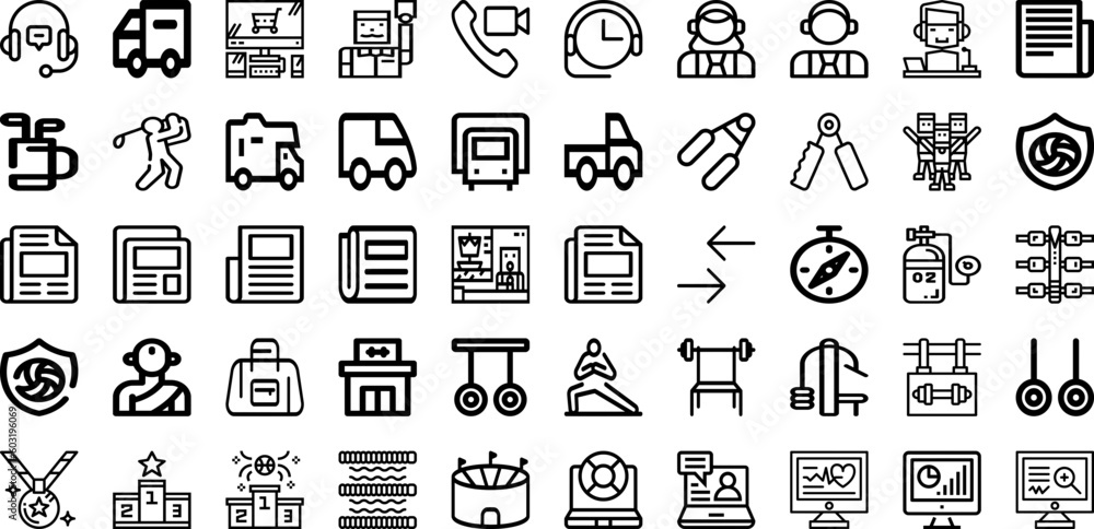 Set Of Port Icons Collection Isolated Silhouette Solid Icons Including Shipping, Industry, Ship, Crane, Boat, Cargo, Freight Infographic Elements Logo Vector Illustration